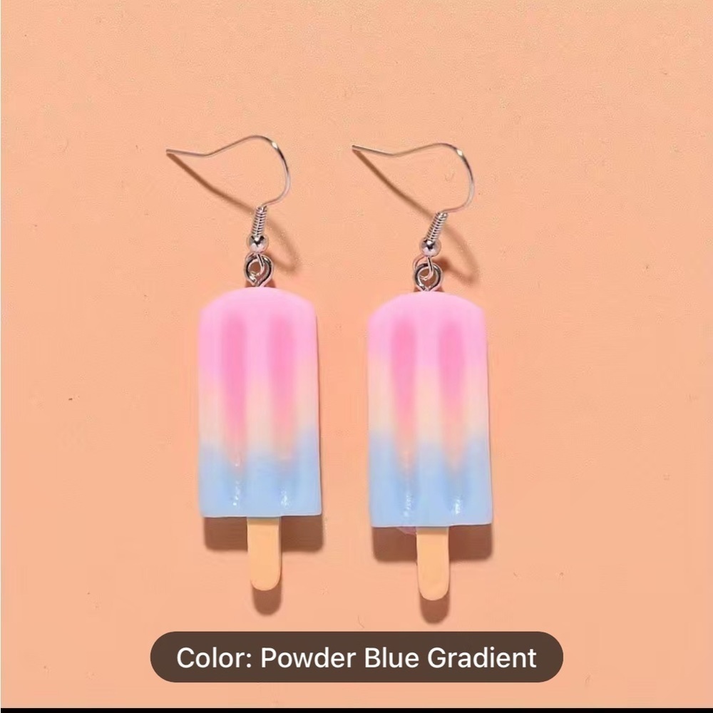 Popsicle Dangle Earrings with Fishhook Backing